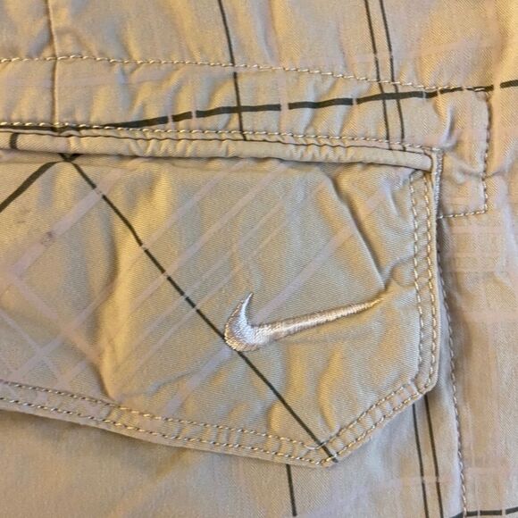 Vtg Nike athletic dept Cargo shorts large L Checkered - Picture 2 of 7